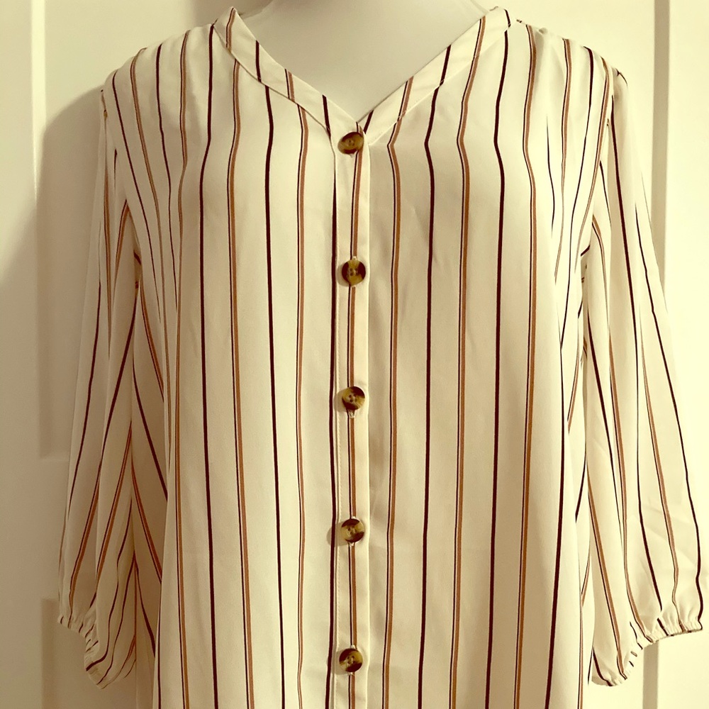 Maurices striped blouse size L